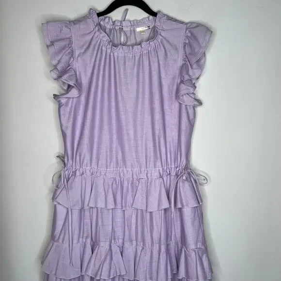 Katharine Kidd Lavender Ruffle Maxi Dress Size Small - Picture 8 of 10
